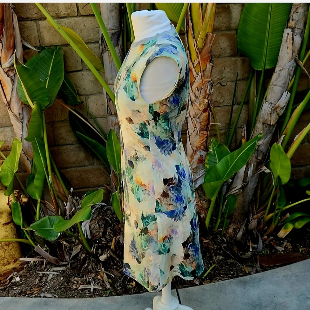 LAST CHANCE!!  Rebecca Taylor Enchanted Gardens Floral Print Dress, Size 6 - Picture 3 of 11